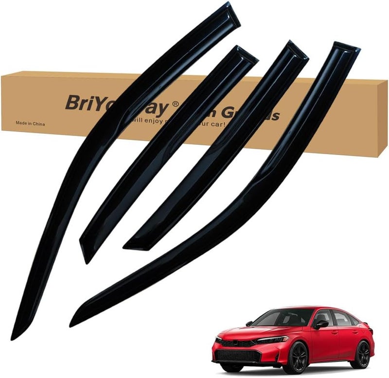 BriYorWay Vent Shades Rain Guards for Honda Civic 2022 2023 2024 2025 Accessories, for Honda Civic Window Deflectors Window Visors - Image 1